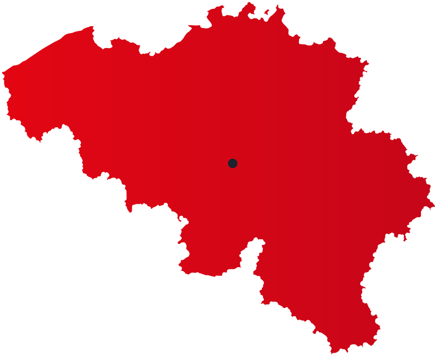 Carte de la Belgique — zone d'intervention de RJ Location