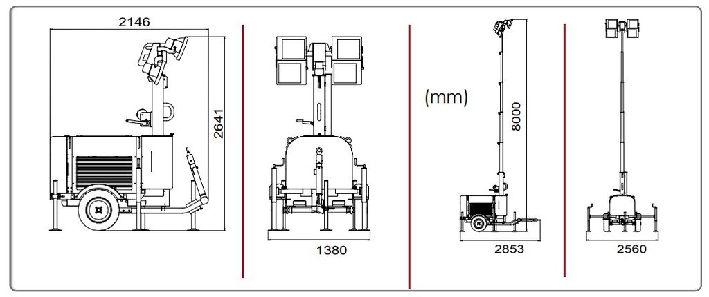 MAT d'éclairage PL4000 mobile