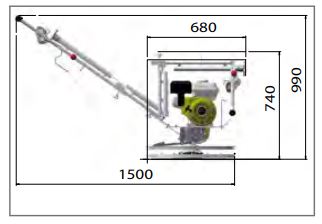 Talocheuse à béton 60 cm (Hélicoptère) M600