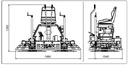 Talocheuse autoportée double 2 x 90 cm (Hélicoptère) PRT168