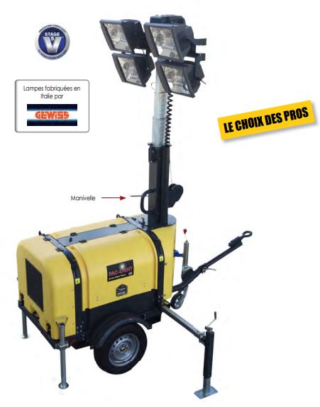 MAT d'éclairage PL4000 mobile manuel