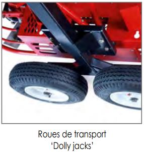 roues de transport pour Talocheuse à béton PRT168