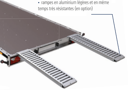 Option rampe alu 1.30 m pour remorque série UNIVERSAL