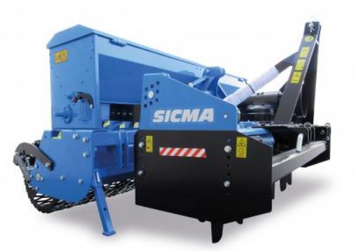 Herse rotative avec semoir